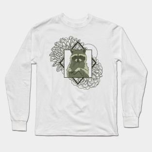 Raccoon Floral Long Sleeve T-Shirt